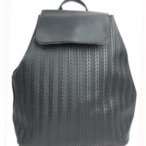 AR New York Fashionable Embossed Backpack - Black